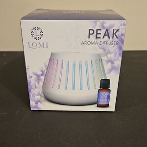 Lomi Peak Aroma Diffuser With Lavendar Essential Oil. NWT